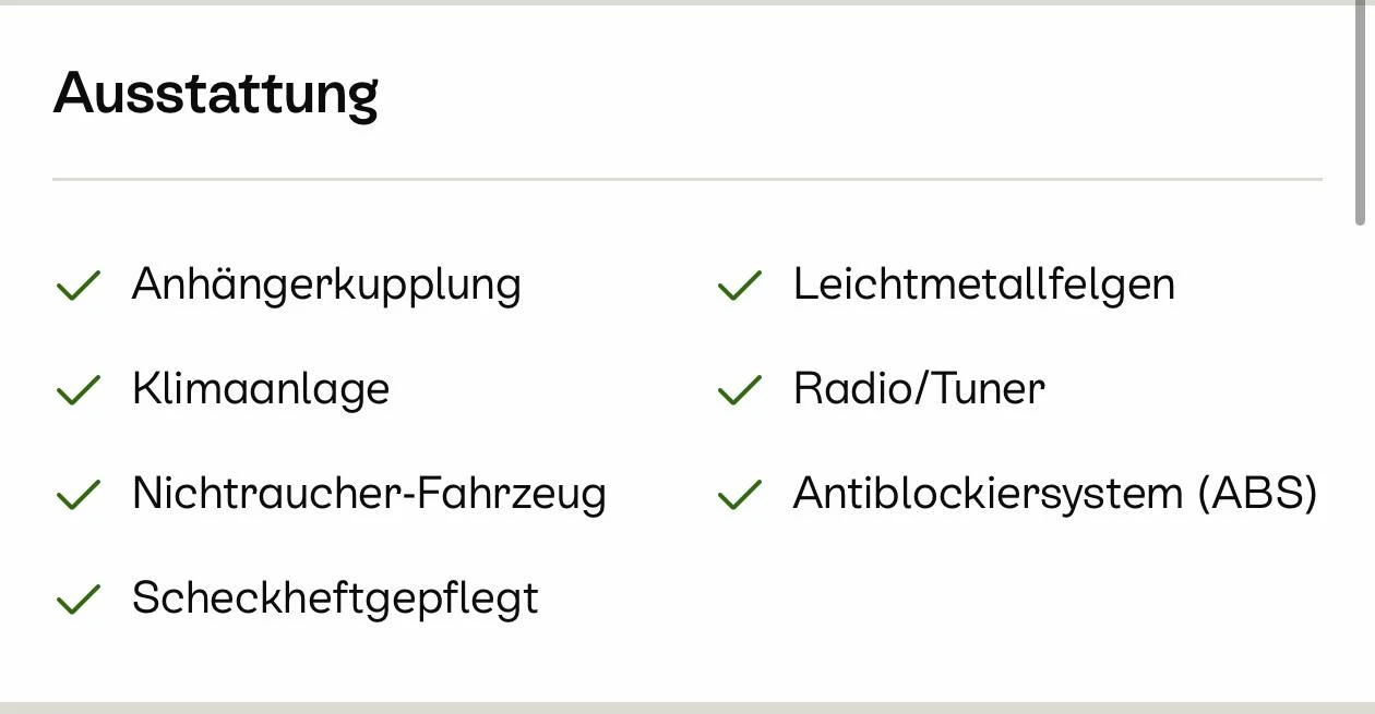Ausstattung