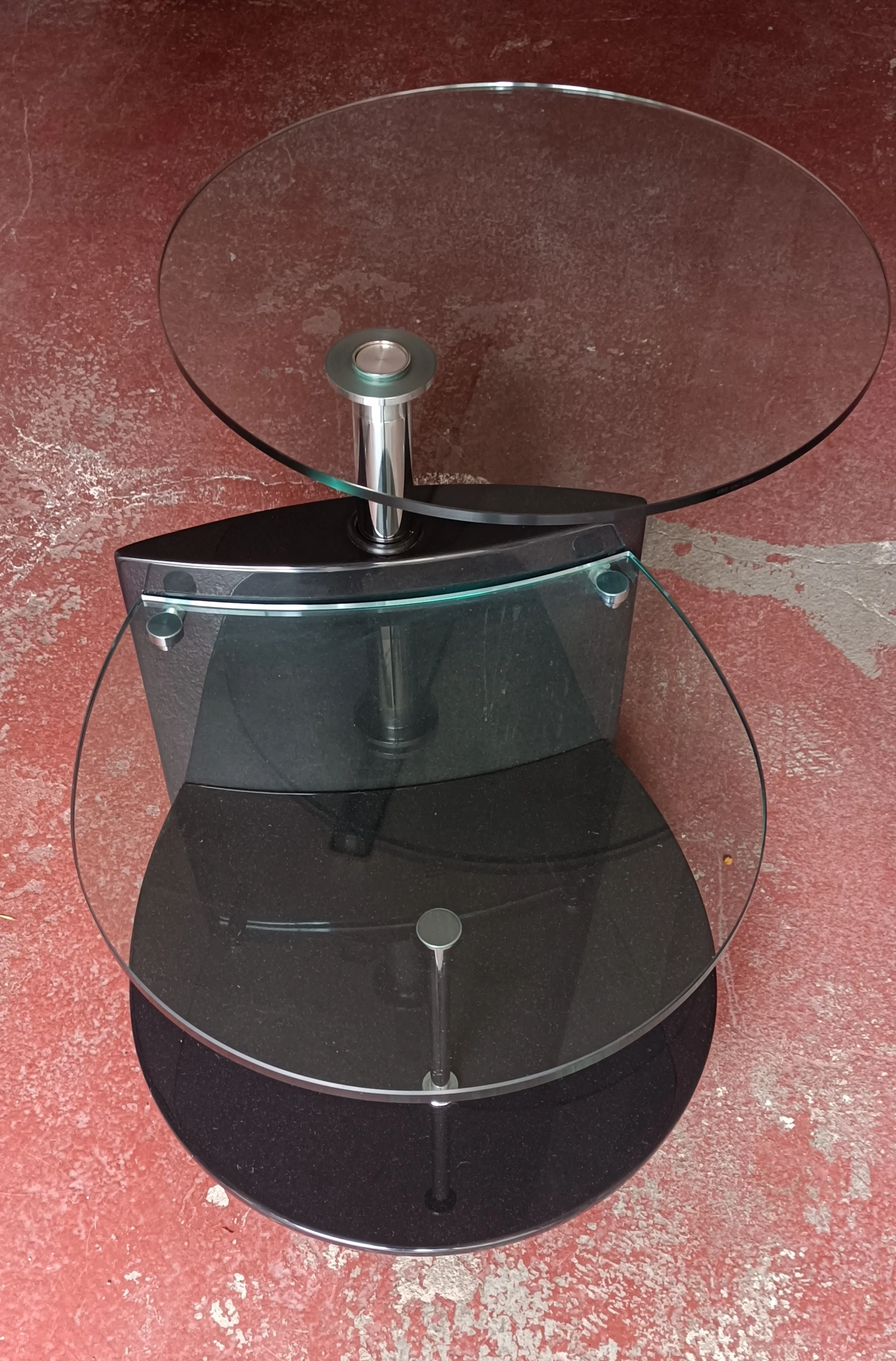 Glasplatte schwenkbar
