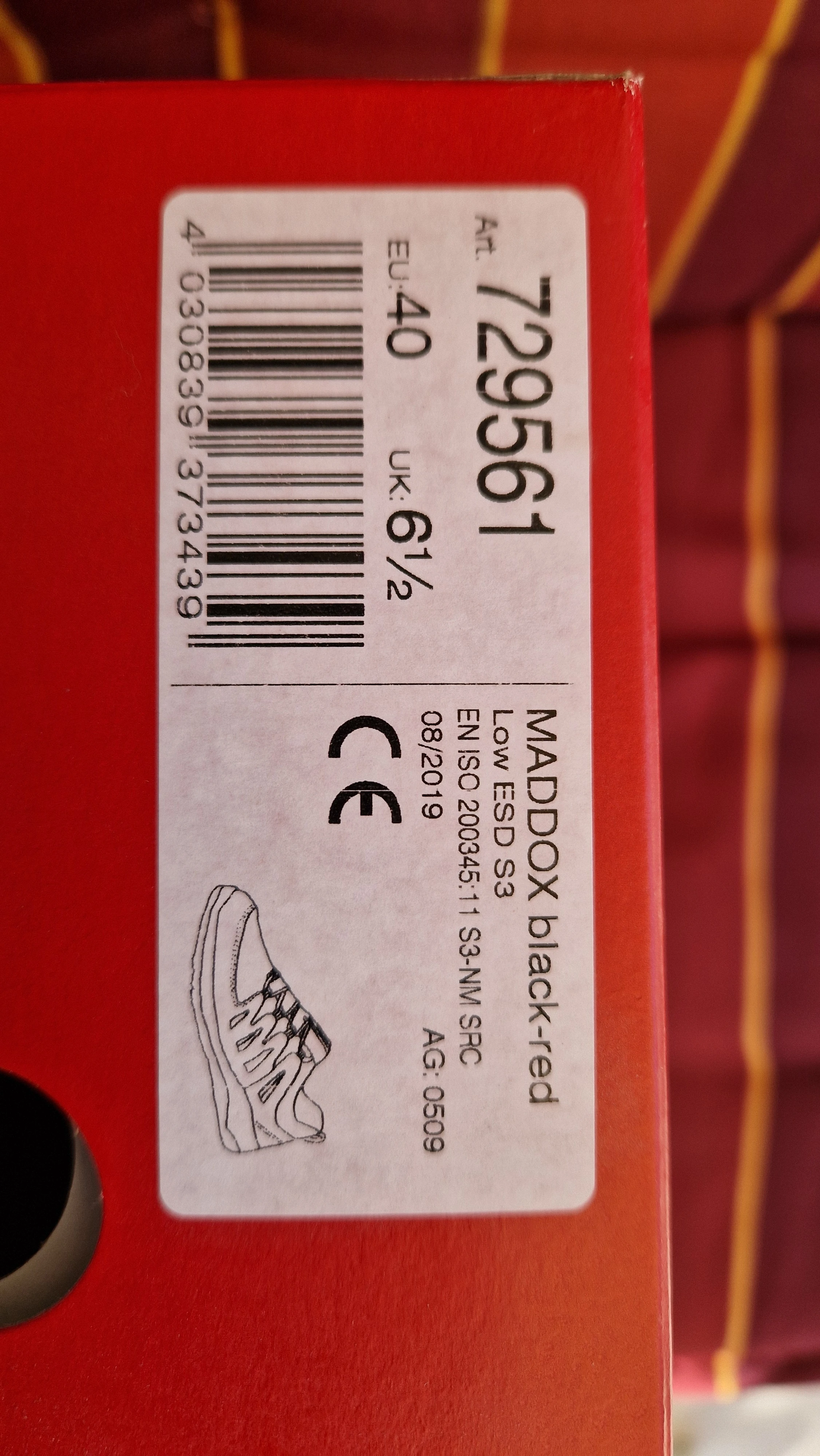 Originalverpackung Etikett