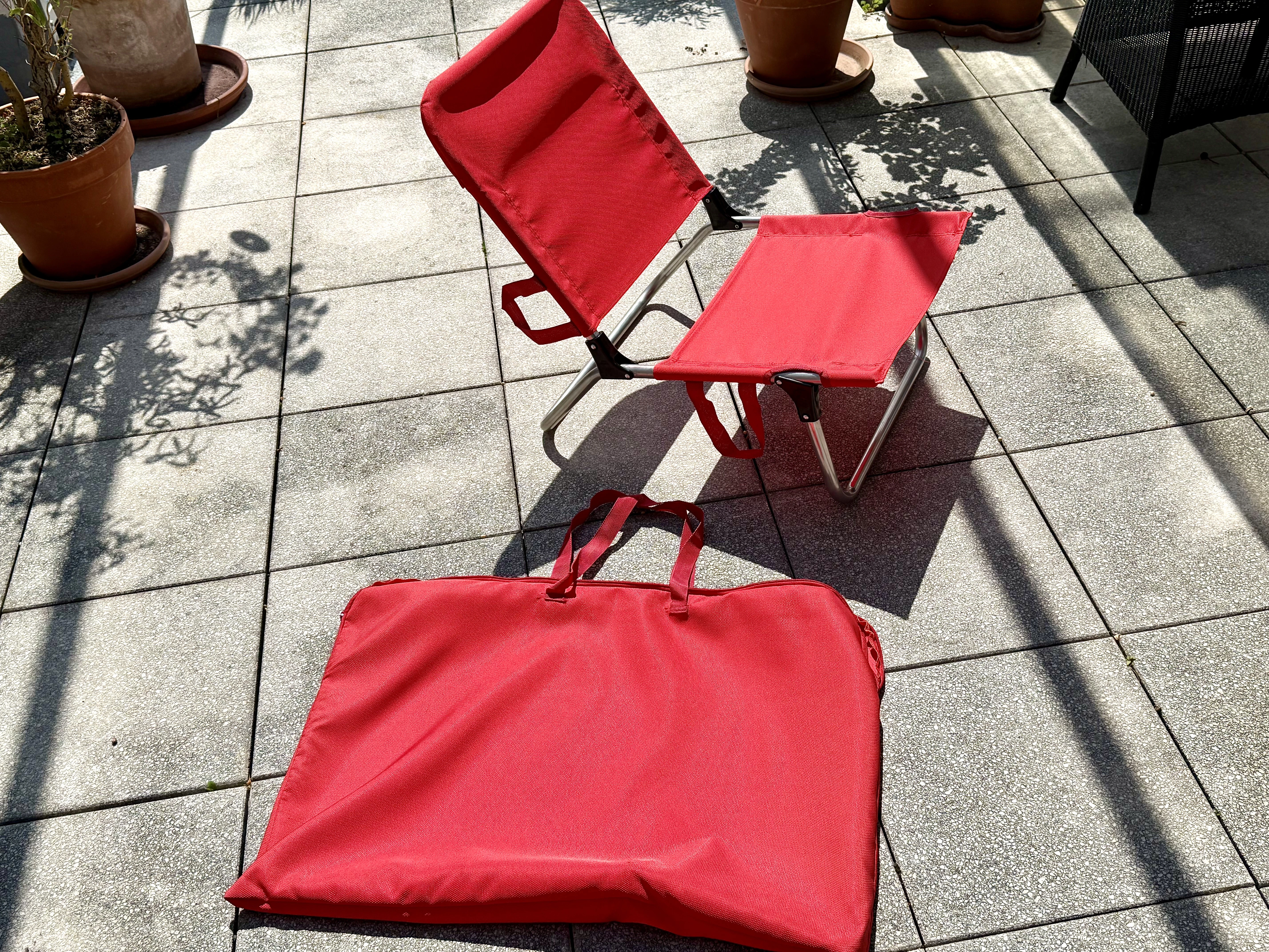 Strandstuhl mit Tragetasche