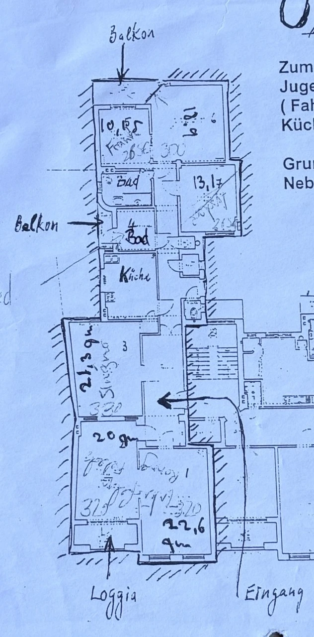 Grundriss der Wohnung