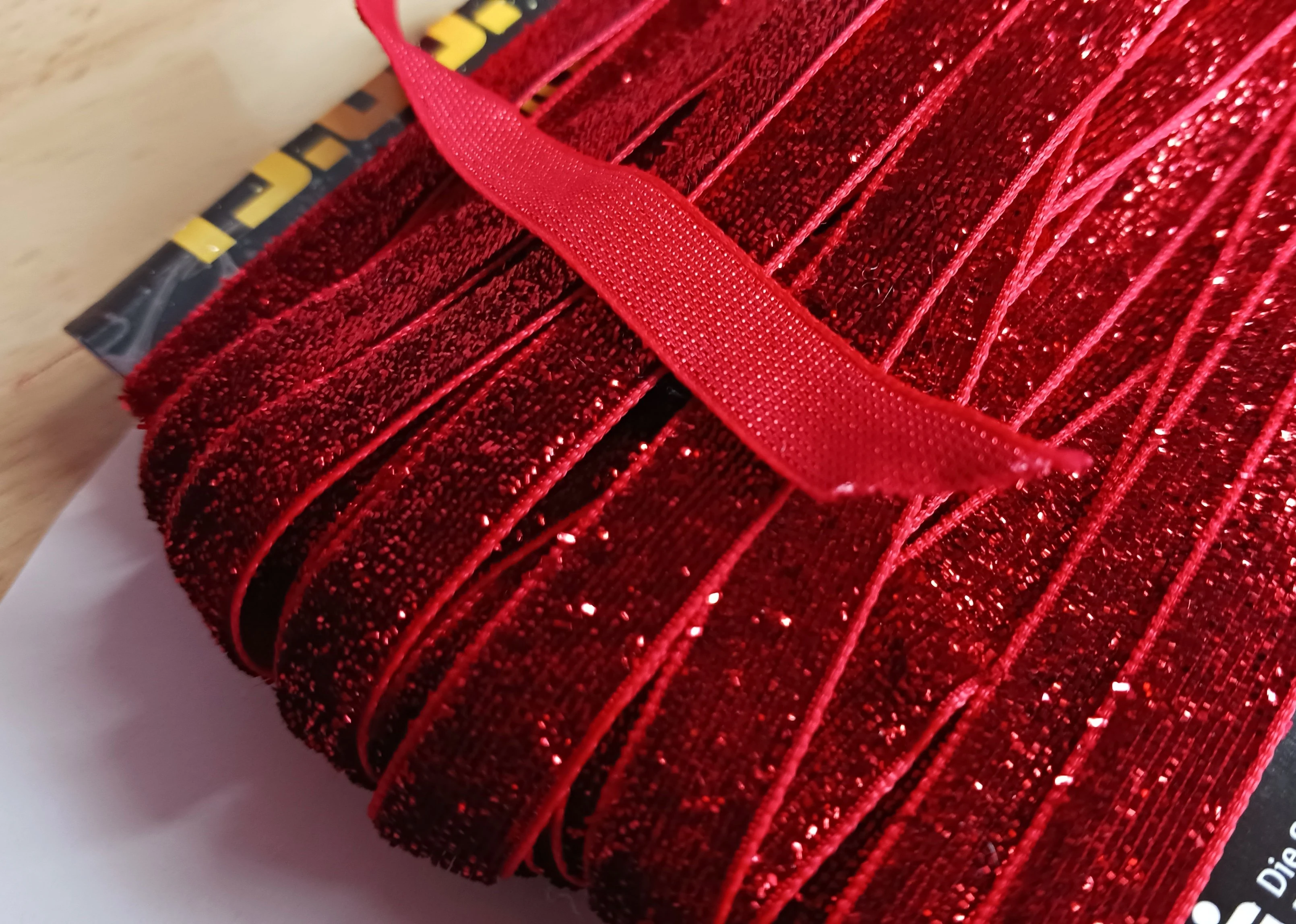 Bordüre rot Glitzer 2