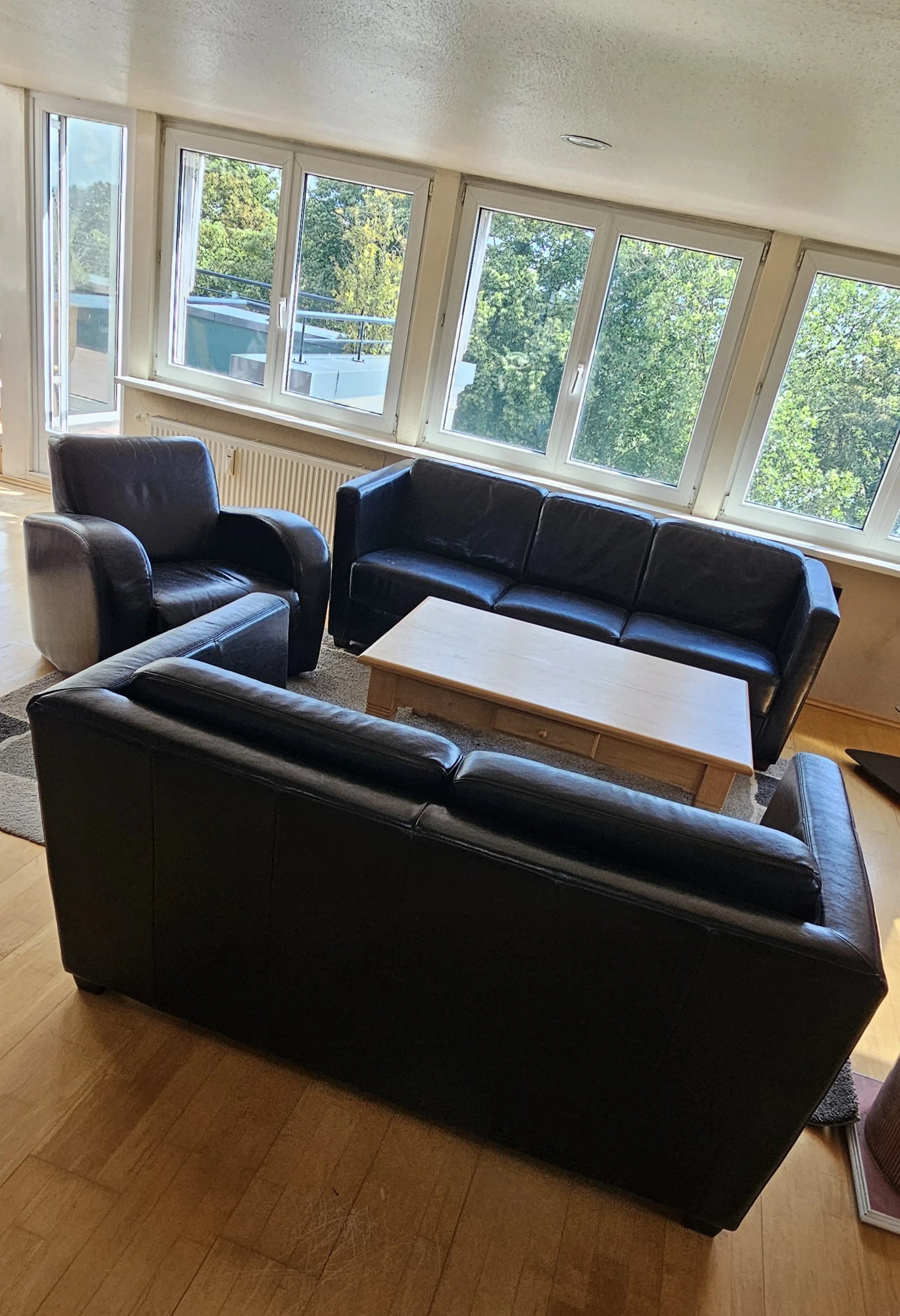 Ledersofa Couchgarnitur 