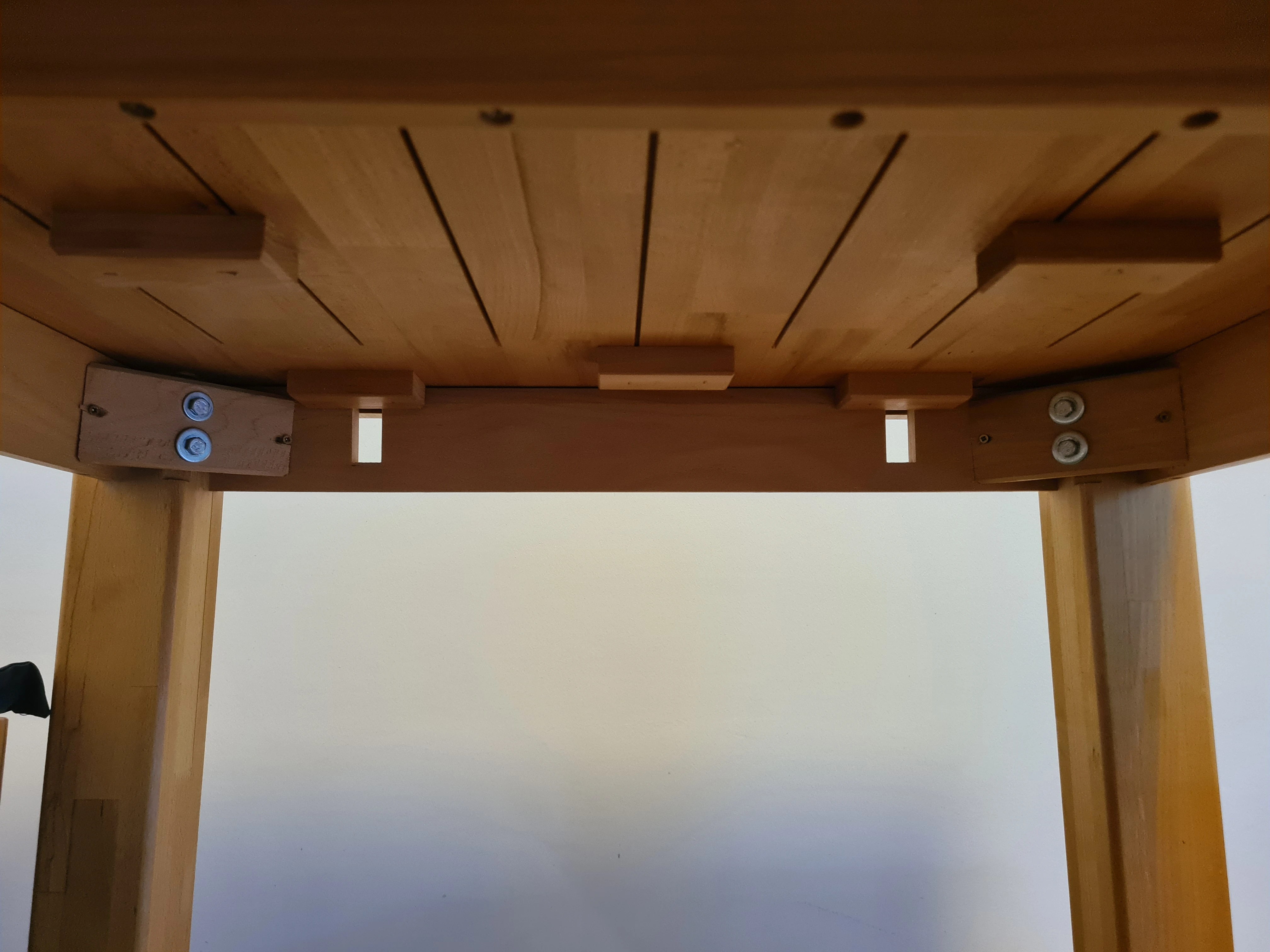 Tisch von unten