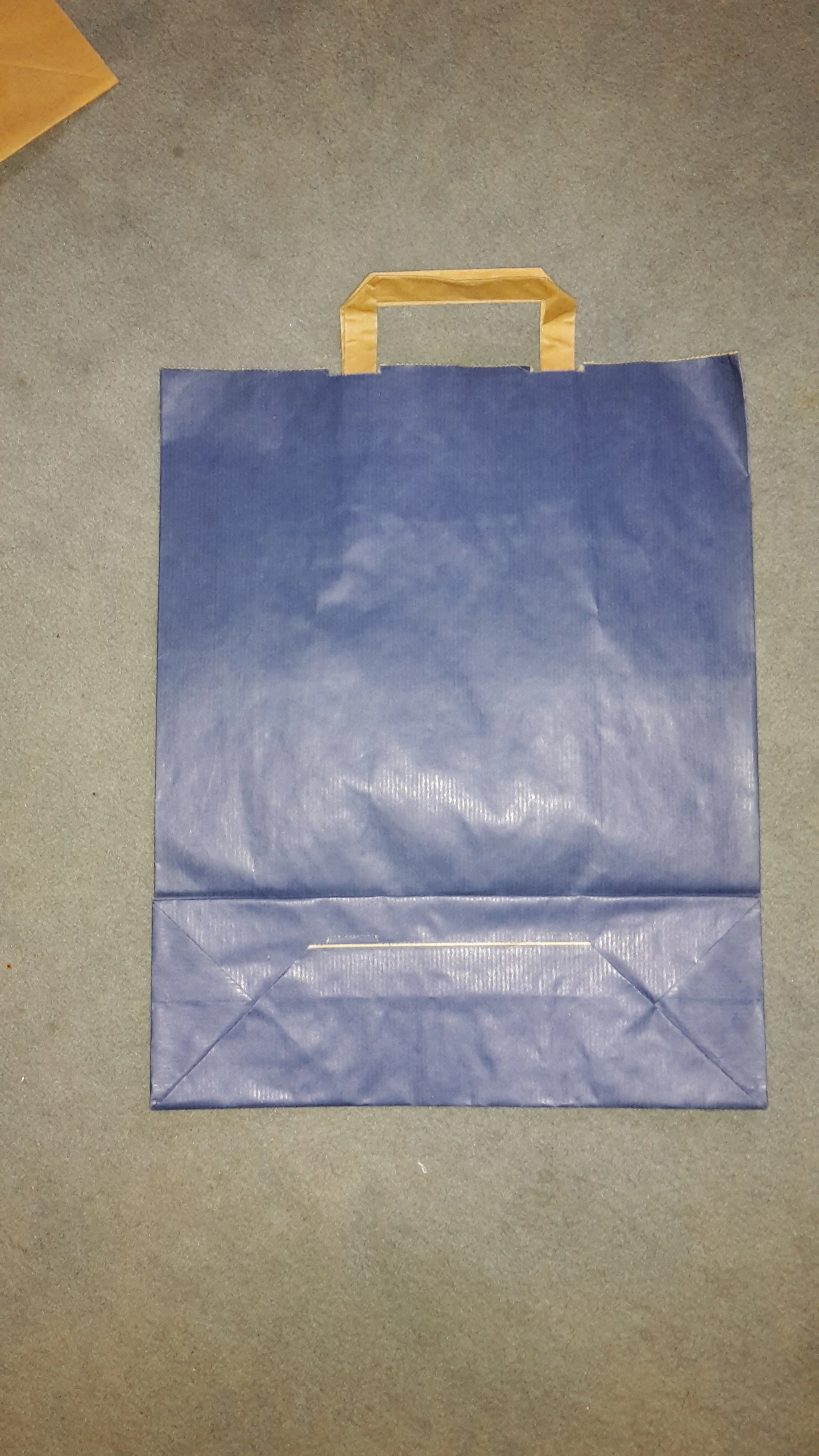 Papiertragetaschen mit Papierhenkel blau mittel 22x36