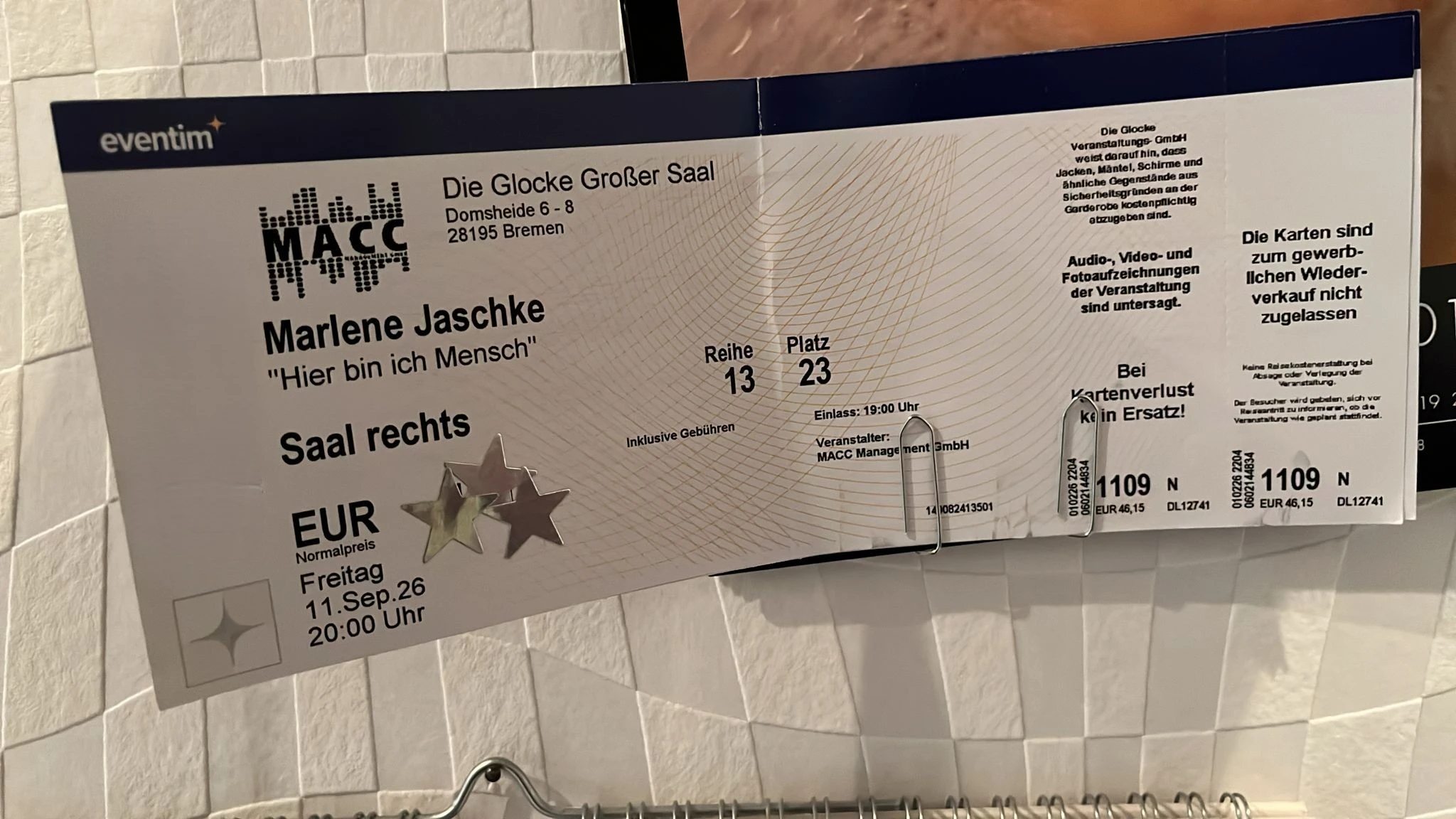Ticket ohne Barcode