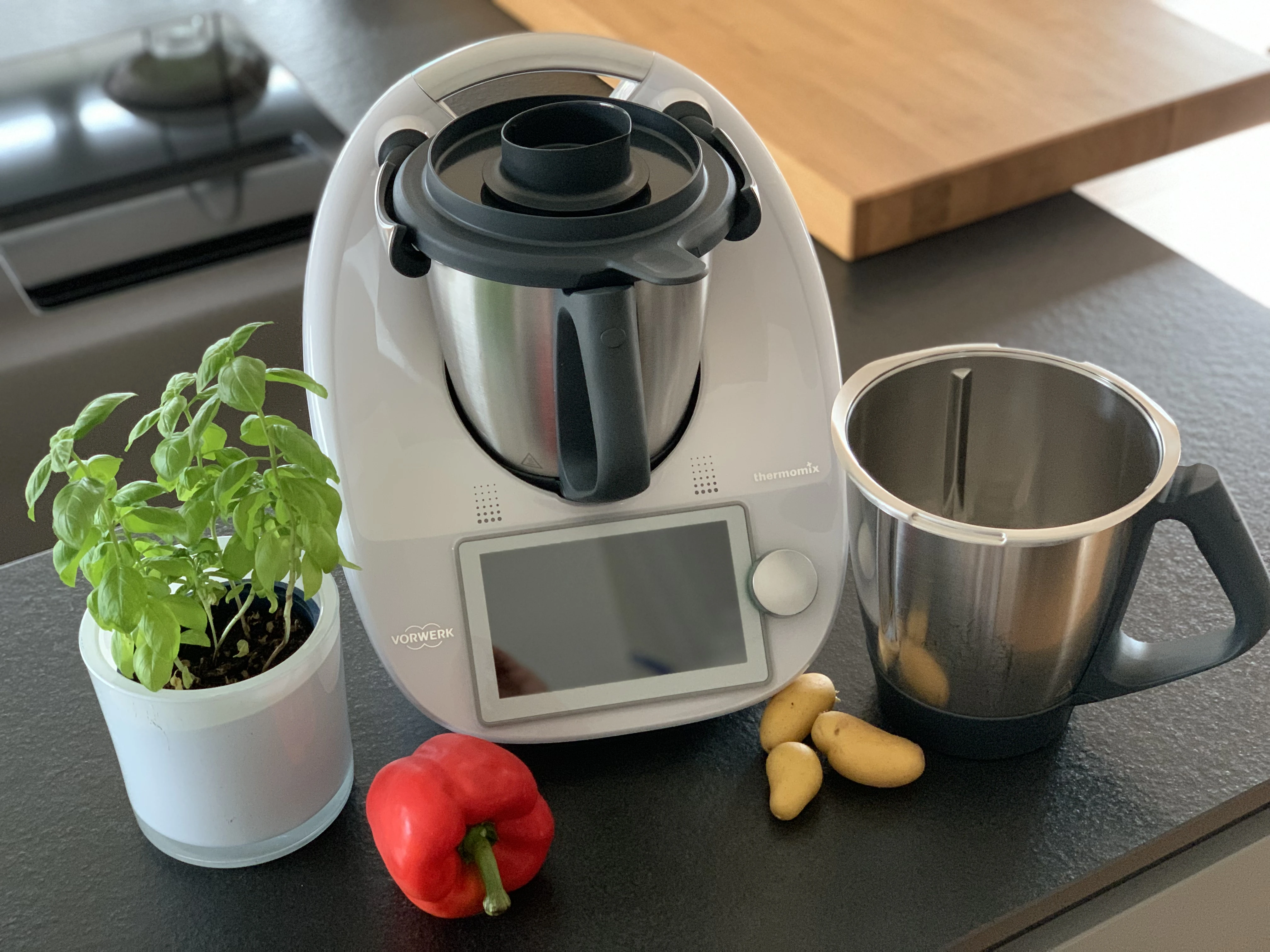 Thermomix mit zwei Zöpfen
