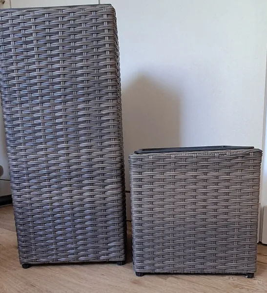 Rattan Pflanztöpfe braun 