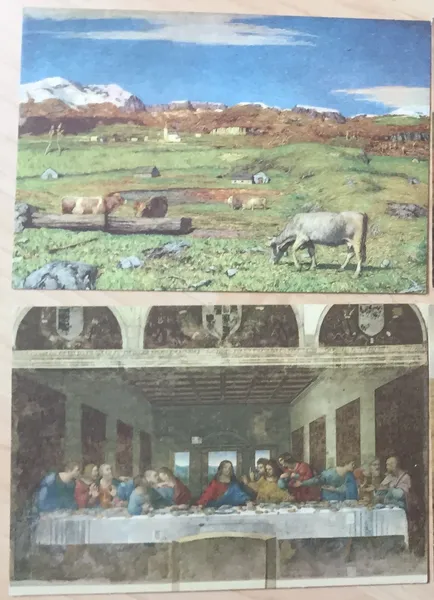 Gemälde-Ansichtskarten als Kunstdruck um 1950