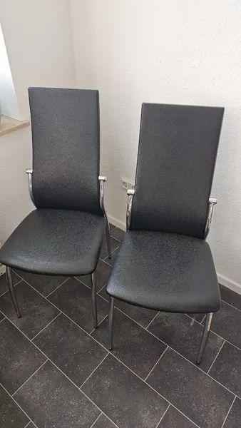 ​2x Küchenstühle / Esszimmerstühle schwarz 