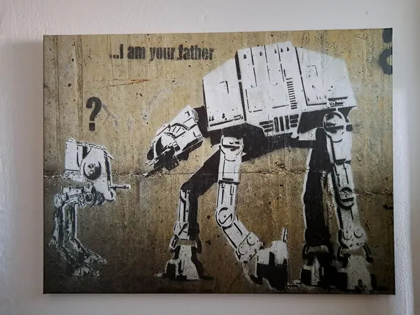 Banksy Starwars "I am your father" 