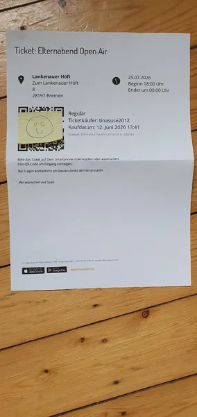 Ticket per Mail Übergabe möglich