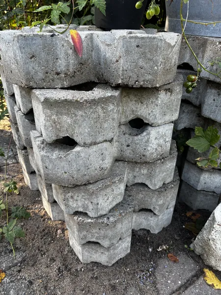 Pflasterstein Rasengitter Beton grau 60 cm x 40 cm x 8 cm