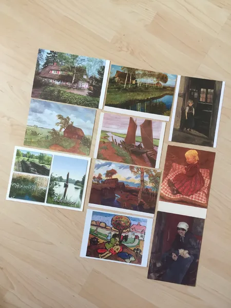 Alte Worpsweder Kunst-Postkarten um 1960 