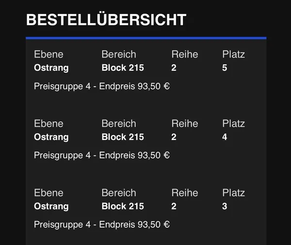 Sitzplatzticket