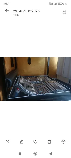 Himmelbett Stahl plus Lattenrost elektrisch 