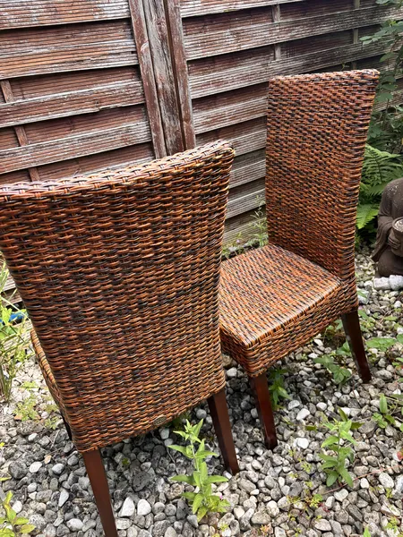 3 Rattanstühle in braun 