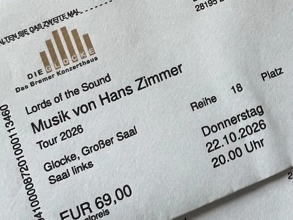 Tickte Hans Zimmer Konzert