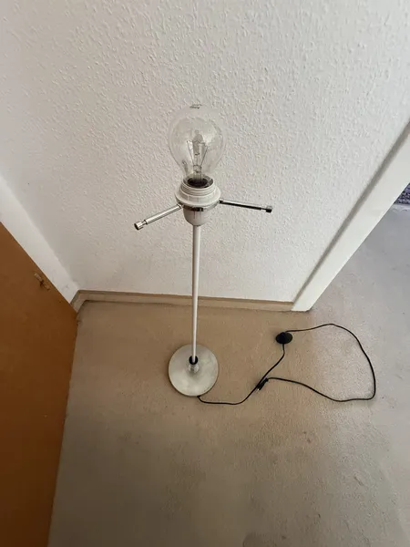 Stehlampe Fuß Silber ohne leuchtmittel