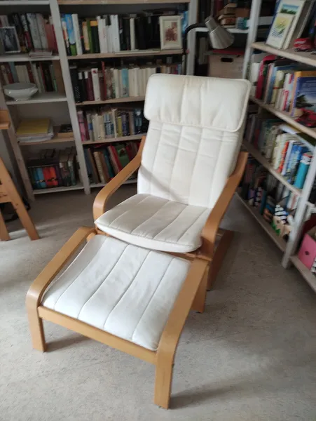 Poaeng Sessel Ikea mit Fussbank, Nichtraucher Haushalt 