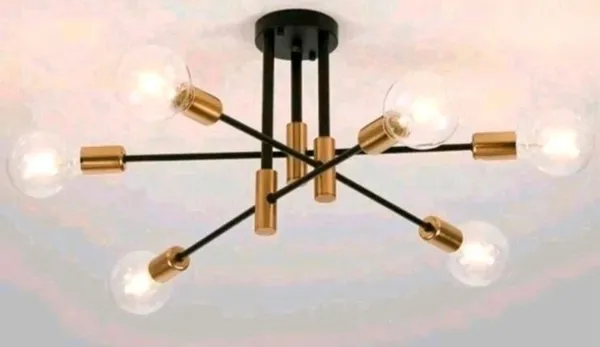 Schwarz Gold Deckenlampe Wohnzimmer, Flur,Küche,Schlafzimmer 