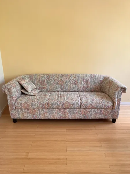 sehr bequemes Sofa mit zwei kleinen Kissen 