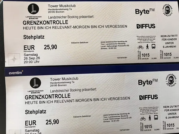 Original Tickets (2x) Grenzkontrolle