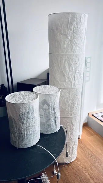 3 Papierleuchten inkl. Leuchtmittel