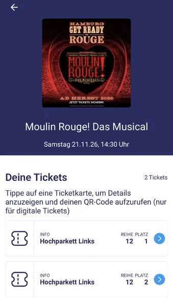 Info`s zu den Tickets