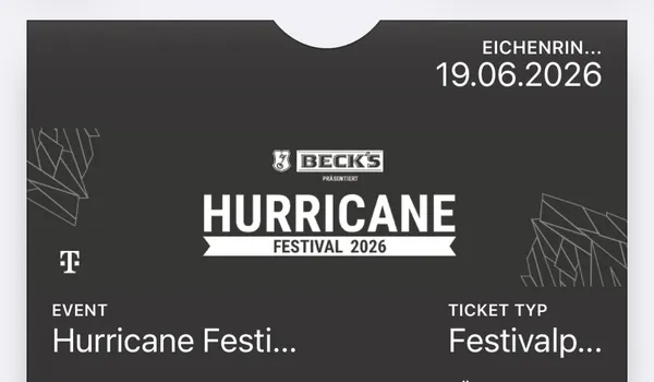 Hurricanr Festivalticket 