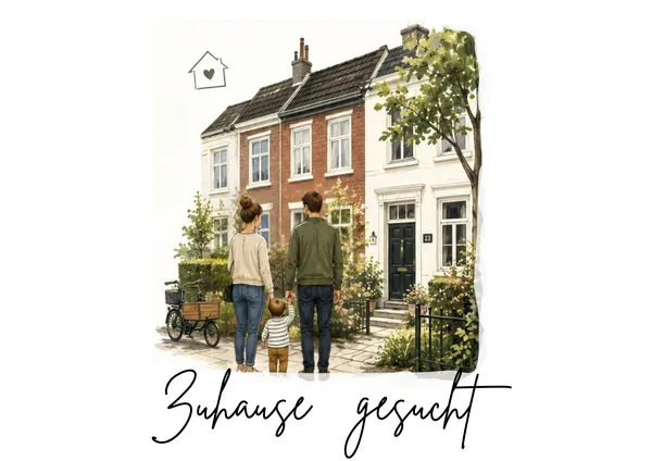 Symbolbild Bremer Reihenhaus mit kleiner Familie