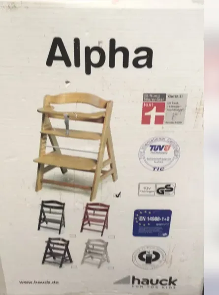 Originalverpackung des Hochstuhls.
