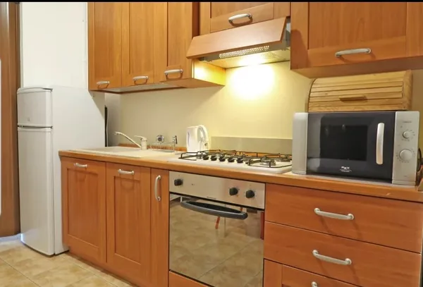 Cabinet and stove