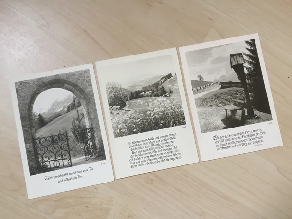   3 Ansichtskarten Fotokunst Groh München um 1950 
