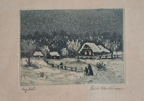 Fritz Hartmann Originalradierung